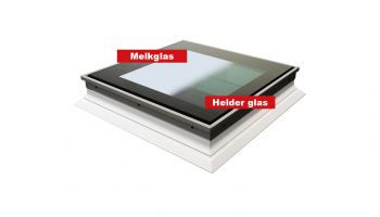 Intura platdakraam Switch wissel van helder naar opaal glas 120x120 cm.