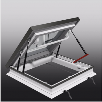 Intura platdakraam met dakbetreding en ventilatie 100x150 cm.