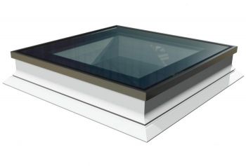 Intura platdakraam met HR++ glas 120x120 cm, vlakke lichtkoepel met hoge isolatie waarde.